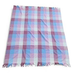EUC Faribo 100% Wool Plaid Throw Blanket